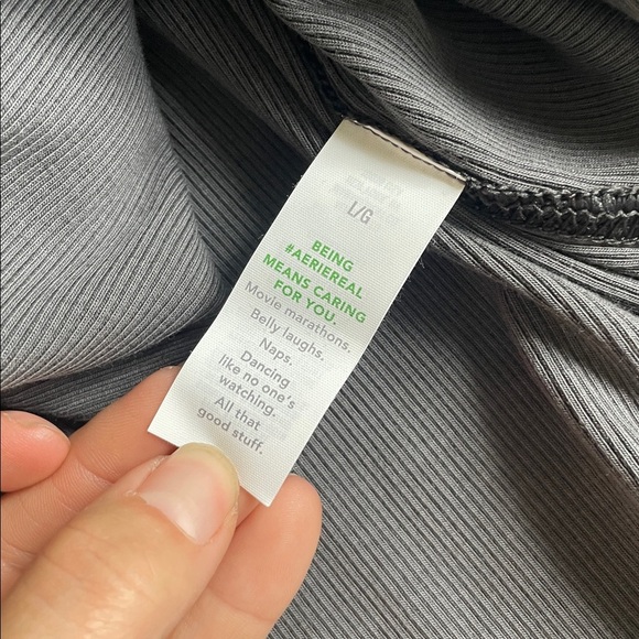 NWT Aerie High Neck Ribbed Midi Dress Large - Picture 11 of 12